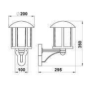 Buitenwandlamp Genefe, met sensor, zwart