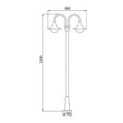 Fraai gevormde lantaarnpaal 171 S 2-lichts
