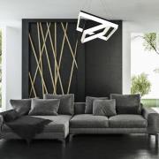 Hanglamp Nero, kunststof, zwart, 2-lamps, 80 W