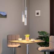 Euluna Isabeau hanglamp 3-lamps wit/grijs