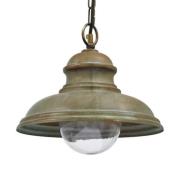 Buiten hanglamp riccardo, ketting, glas halve bol