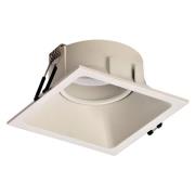 Comfort inbouwlamp, hoekig, mat wit