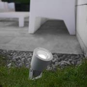 Hubble buitenspot, grijs, GU10, aluminium