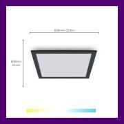 WiZ LED paneel, zwart, 60x60 cm