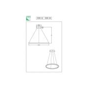 Giotto LED hanglamp, Ø 100 cm, 1-lamp, zwart