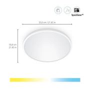 WiZ SuperSlim LED plafondlamp CCT Ø55cm wit