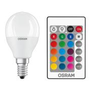 OSRAM LED lamp E14 4,9W Star+ druppelmat Afstandsbediening