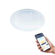 EGLO connect plafondlamp Totari-Z, Ø38cm, 18W, kristaleffect