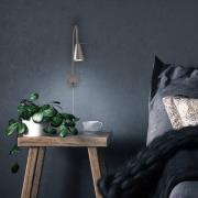 LED wandlamp Tusa, nikkel, metaal, 45 cm, flexibele arm