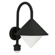 Jolanda zwarte buitenwandlamp met bewegingssensor