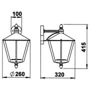 Stijlvolle buitenwandlamp 665 B