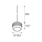 Pantilo Rope 19 hanglamp, goudkleurig, staal, Ø 18,5 cm