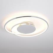 Lindby LED plafondlamp Joline, 46 cm, chroomkleurig, metaal