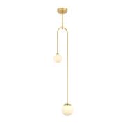 Hanglamp AV-1897-2BSA 2 glasbollen, goud