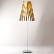 Fabbian Stick houten vloerlamp, kegelvormig