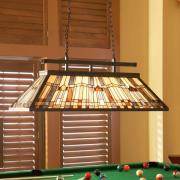 Hanglamp Inglenook met bont glas, L 121 cm