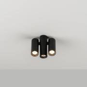 Milan Haul LED plafondlamp 3-lamps, zwart