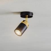 Plafondspot Reno, 1-lamp, zwart/goud