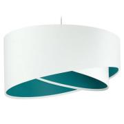 Hanglamp Vivien, tweekleurig, wit/turkoois