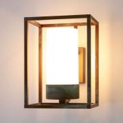 Buitenwandlamp Cubic³ 3363 messing antiek/opaal