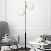 Vloerlamp Jugen, zwart/goud, 2-lamps