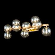 Maytoni Dallas wandlamp met 9 glasbollen, goud