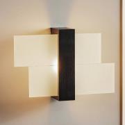 Wandlamp Shifted 1, glas en wengéhout