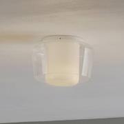 Helestra Canio glas-plafondlamp, buiten helder