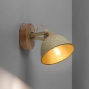 Wandlamp Samia 1-lamp mangohout beige structuur