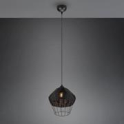 Borka hanglamp, 1-lamp, Ø 30 cm, zwart