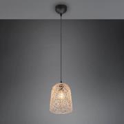 Hanglamp Lovis van gevlochten rotan, 1-lamp