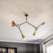 Plafondlamp Code, 6-lamps, zwart