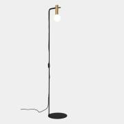 LEDS-C4 Nude Single Curved vloerlamp goud/zwart