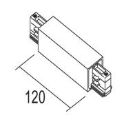 Ivela lengteverbinder voedingsmogelijkheid, zwart