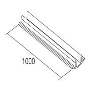 Ivela LKM railafdekking, wit, lengte 100 cm
