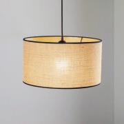 Hanglamp jute&black cylinder natuur 40cm 1-lamp