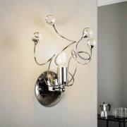 Wandlamp Trilly in chroom met kristallen 1-lamp