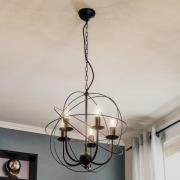 Kroonluchter Globe 5-lamps zwart