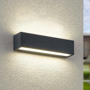 Arcchio LED wandlamp Lengo, 25cm, antraciet, omhoog/omlaag, CCT