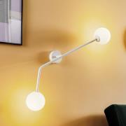 Wandlamp Pure, 2-lamps, wit, horizontaal