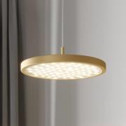 Quitani LED hanglamp Gion, 1-lamp, wit/messing