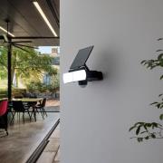 Prios LED wandspot Wrenley, zwart, sensor
