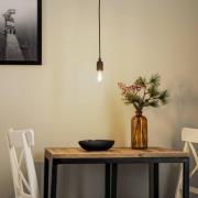 Hanglamp siliconen alleen met fitting, zwart