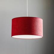Hanglamp Bristol, geweven patroon, rood