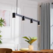 Arcchio hanglamp Brinja, zwart, 120 cm, 4-lamps, GU10