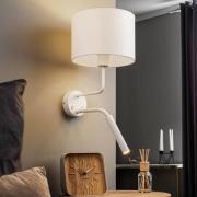 Wandlamp Hotel Plus met leeslampje, wit