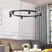 Arcchio hanglamp Brinja, zwart, Ø 94 cm, 6-lamps, GU10