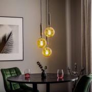Hanglamp Volda Picolo 3-lichts zwart/goud rond