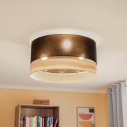 Euluna Levo plafondlamp, Ø60cm, essenhout licht/zwart