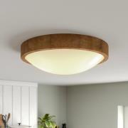 Envostar plafondlamp Kris, Ø 37 cm, eikenhout naturel